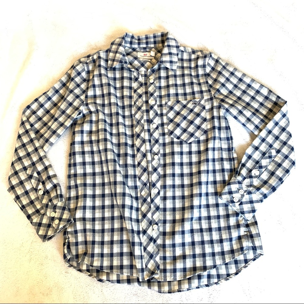 Blue plaid flannel